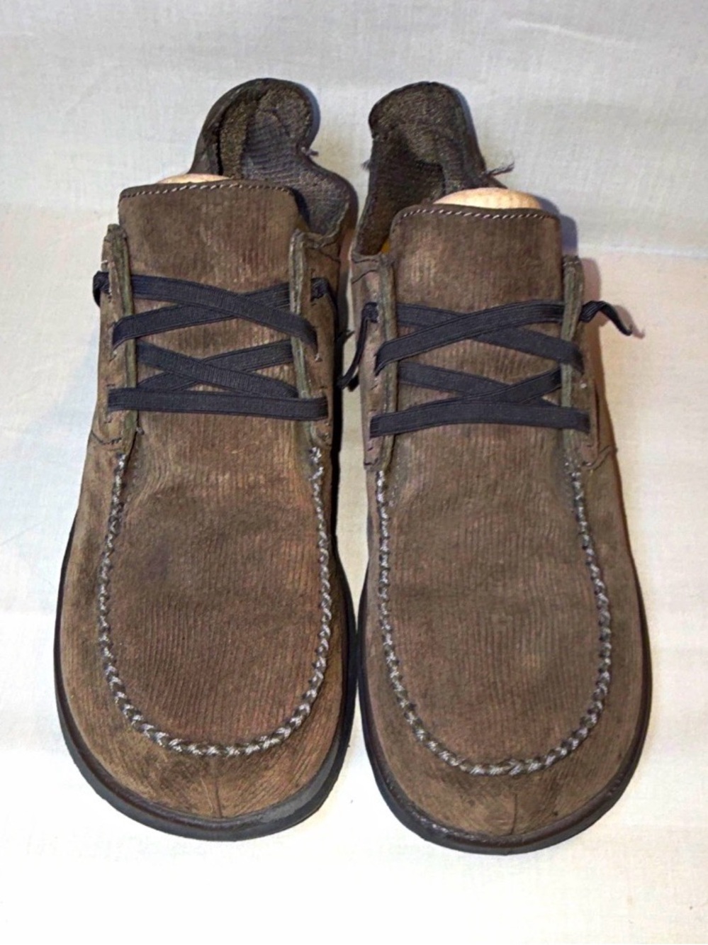 Patagonia Brown Corduroy Moccasin-Style Lace Shoes